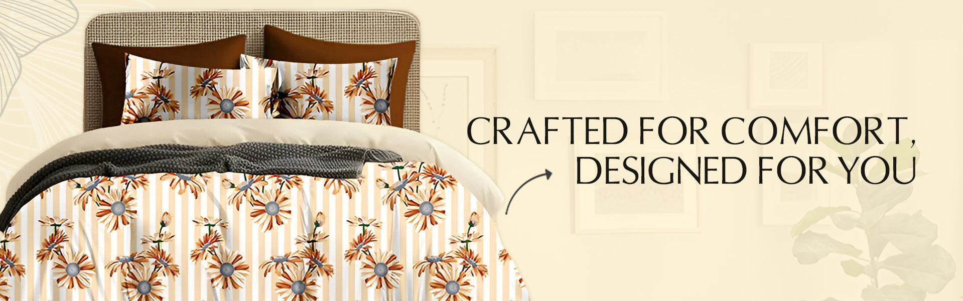 Bedding set with floral pattern