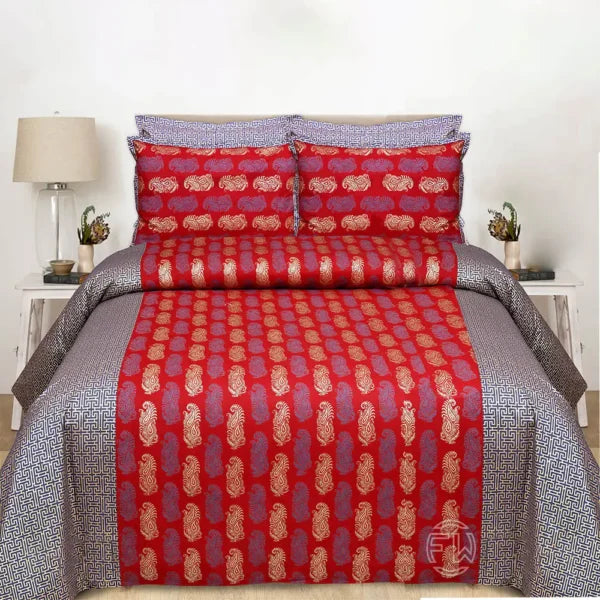 Silver Print Royal Bedsheets