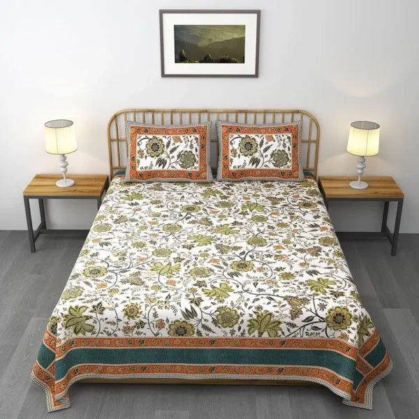 Jaipuri Gold Bedsheets