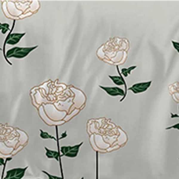 Floral pattern with roses on a light gray background