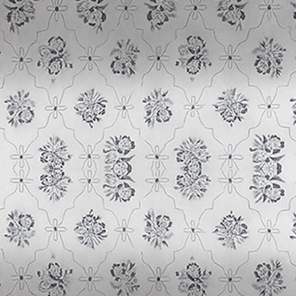 Bedsheet design - Decorative floral pattern on a white background