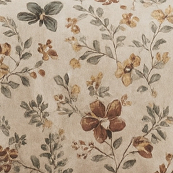 Leaf & flowers print multicolor polycotton double bed bedsheet