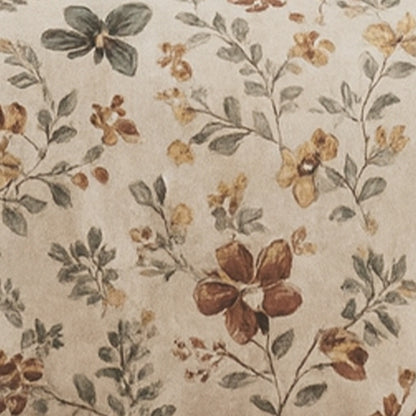 Leaf & flowers print multicolor polycotton double bed bedsheet