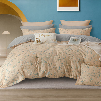 Elegance flowers print multicolor polycotton double bed bedsheet