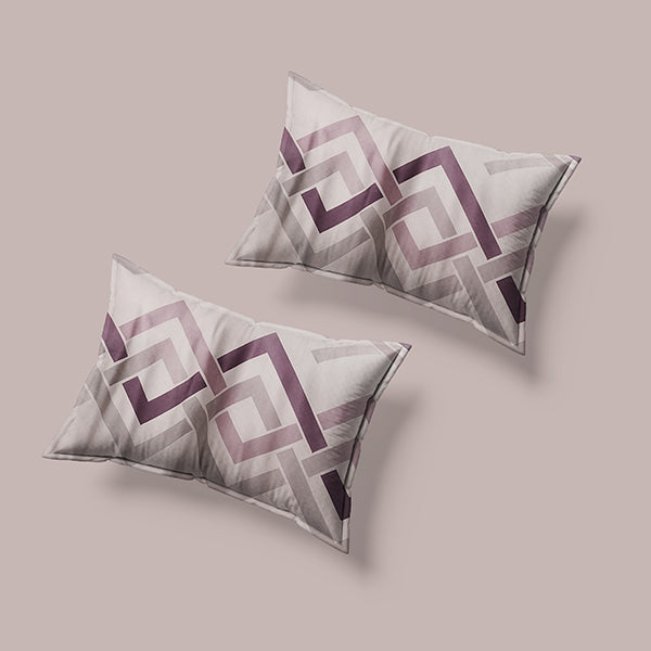 Triangular design print multicolor polycotton double bed bedsheet