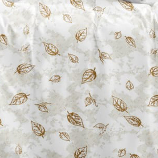 Leaf digital print multicolor polycotton double bed bedsheet