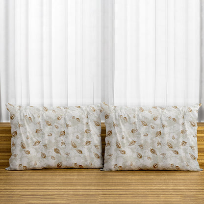 Leaf digital print multicolor polycotton double bed bedsheet