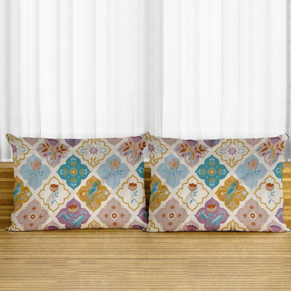 Multi design flowers multicolor polycotton double bed bedsheet