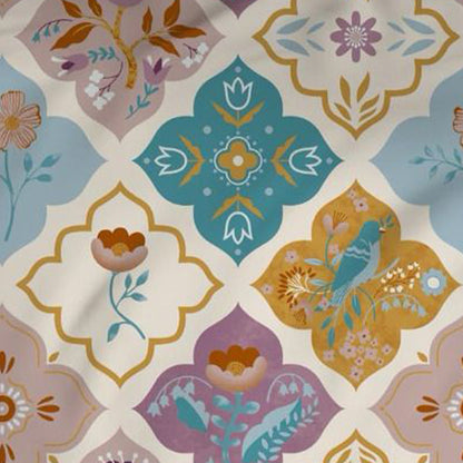 Multi design flowers multicolor polycotton double bed bedsheet