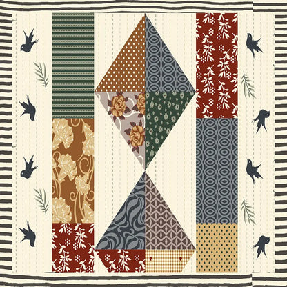 Shop Black Bird Cream Base Bedsheet design
